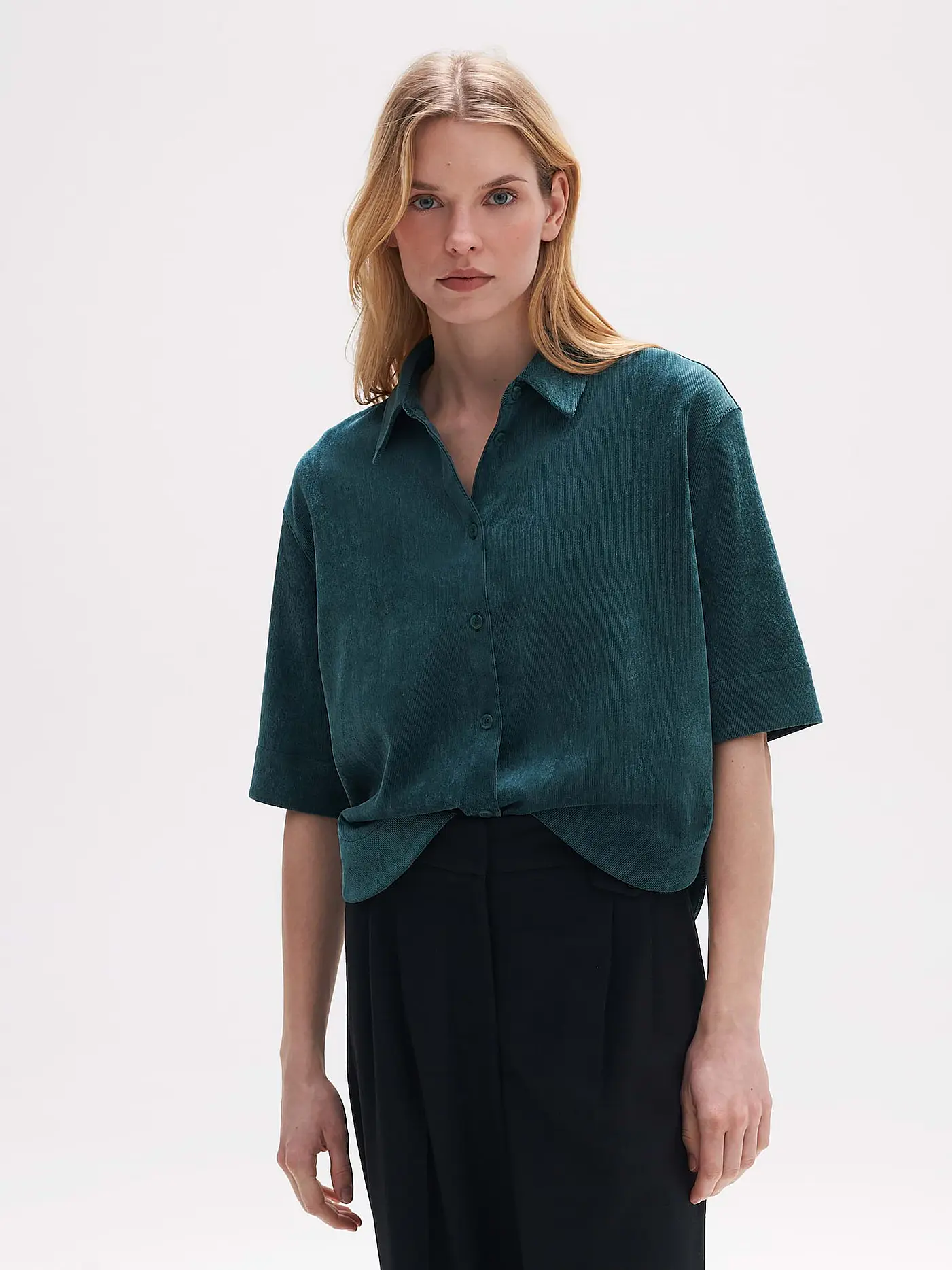 OPUS | Cordbluse FEPPA | petrol